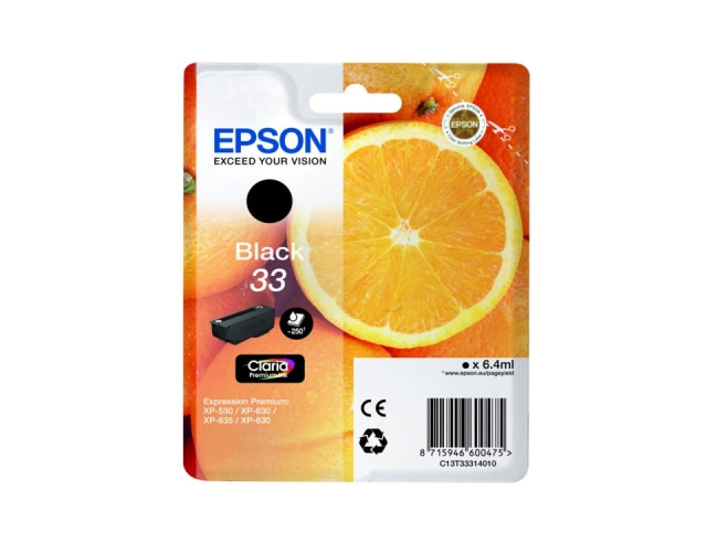 Epson 33 (T3331) inktcartridge zwart (origineel)