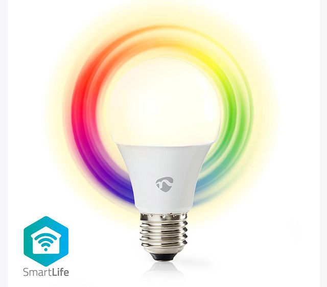 Wi-Fi smart LED-lamp, Full-Colour en Warm - Wit, 6W (40W), E27