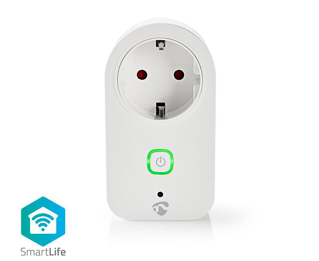 Wi-Fi smart plug, stroommeter, schuko type F, 16A